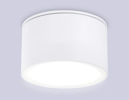 Светильник накладной TN6522 Ambrella light белый 1 лампа, основание белое в стиле хай-тек современный круглый фото 2