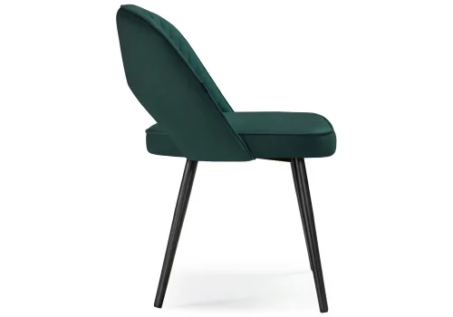 Деревянный стул Сандвикен черный / velutto 20 462400 Woodville, зелёный/велюр, ножки/металл/чёрный, размеры - ****500*550 фото 3