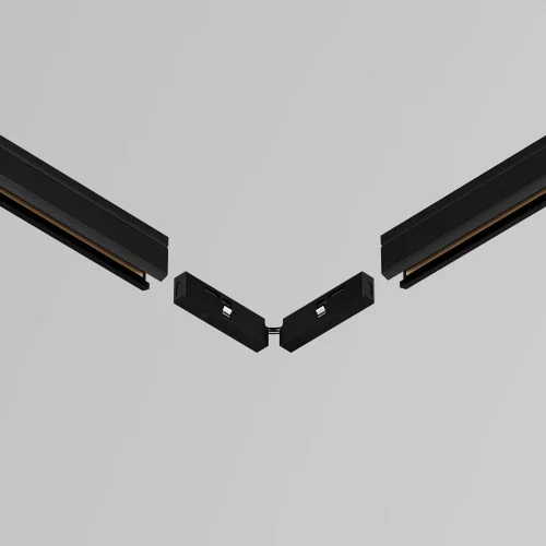 Коннектор питания угловой 3см Magnetic track system Levity TRA184CPC-1B-3 Maytoni чёрный в стиле хай-тек современный для светильников серии Magnetic track system Levity levity магнитная фото 5