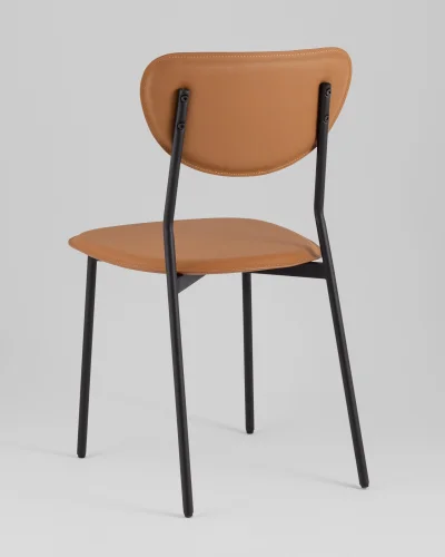 Стул обеденный Minnie, коричневый УТ000039221 Stool Group, коричневый/экокожа, ножки/металл/чёрный, размеры - ***** фото 5
