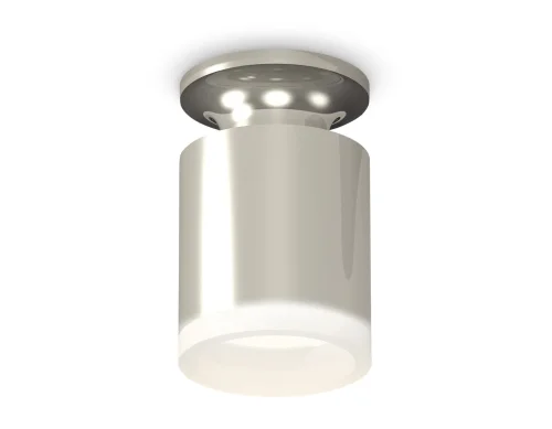 Светильник накладной Techno spot XS6305043 Ambrella light серебряный 1 лампа, основание серебряное в стиле современный круглый
