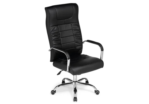 Компьютерное кресло Longer black 15261 Woodville, чёрный/искусственная кожа, ножки/металл/хром, размеры - *1280***600*660 фото 6