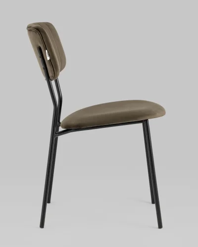 Стул Бандо велюр коричневый УТ000035324 Stool Group, коричневый/велюр, ножки/металл/чёрный, размеры - ***** фото 2