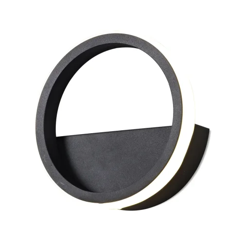 Бра LED Kitesurf 8593 Mantra чёрный на 1 лампа, основание чёрное в стиле хай-тек современный кольца