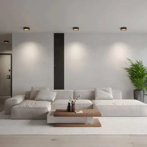 Светильник накладной LED с переключателем цветовой температуры Orbis 359599 Novotech белый чёрный на 1 лампу, основание чёрное в стиле современный хай-тек круглый фото 3