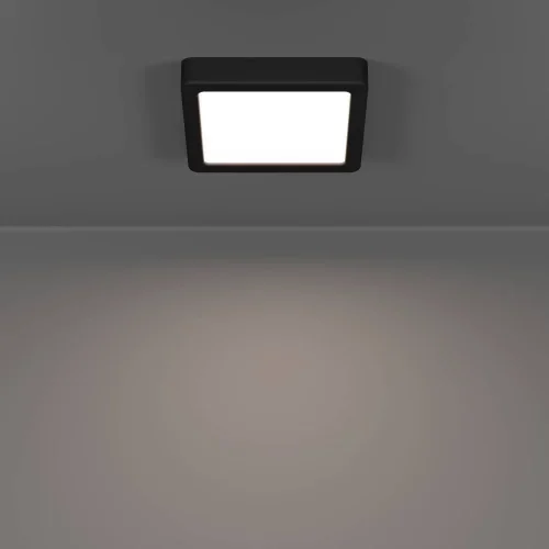 Светильник потолочный LED Fueva 901328 Eglo белый на 1 лампу, основание чёрное в стиле современный квадратный фото 6