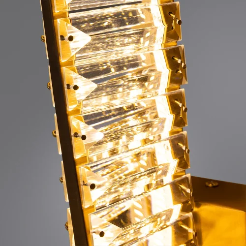 Бра LED Millie 1136/17 AP-10 Divinare прозрачный на 1 лампа, основание латунь в стиле современный  фото 2