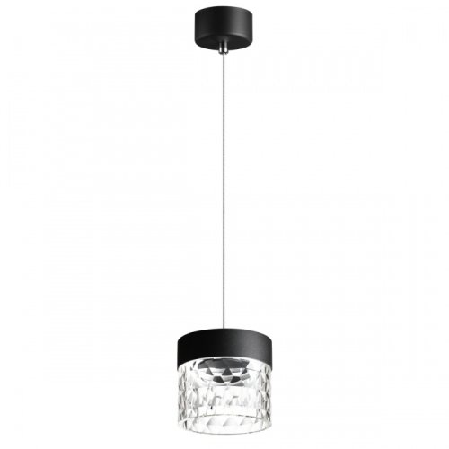 Светильник подвесной LED Aura 359000 Novotech прозрачный 1 лампа, основание чёрное в стиле современный хай-тек 
