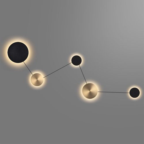 Бра LED Galaxy 7115/30WL Odeon Light чёрный на 1 лампу, основание чёрное в стиле хай-тек отражённый свет фото 5