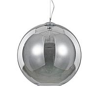 Светильник подвесной NEMO SP1 D50 FUME' Ideal Lux серый 1 лампа, основание хром в стиле современный шар