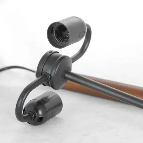 Торшер LSP-0590 Lussole  бежевый 2 лампы, основание чёрное коричневое в стиле современный
 фото 2