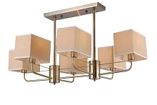 Люстра потолочная 75144/6C ANTIQUE Natali Kovaltseva бежевая на 6 ламп, основание бронзовое в стиле классический Люстра потолочная 75144/6C ANTIQUE Natali Kovaltseva бежевая на 6 ламп, основание бронзовое в стиле классический