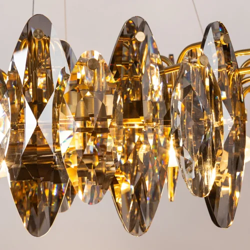 Люстра подвесная Ophelia 7203/17 LM-8 Divinare прозрачная на 8 ламп, основание латунь в стиле современный  фото 3