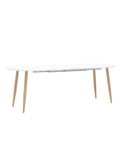 Стол обеденный Берген, раскладной, 160-220*90, белый УТ000003492 Stool Group столешница белая из мдф фото 7