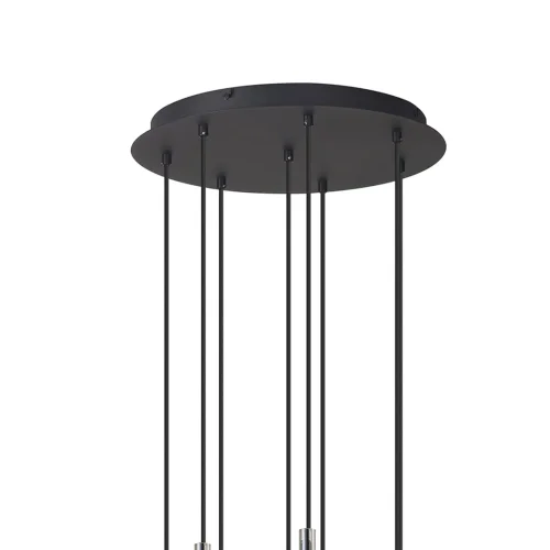 Светильник подвесной Tonic 7881 Mantra серый хром 8 ламп, основание чёрное в стиле современный каскад фото 3