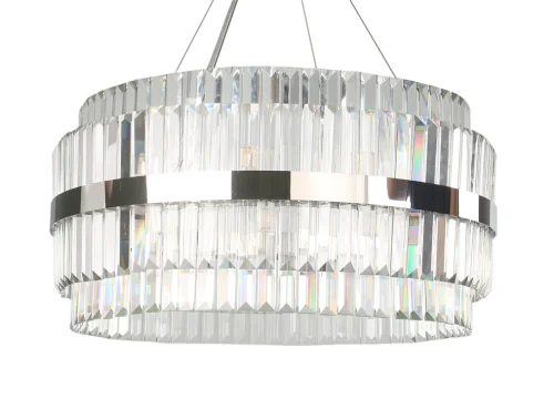 Люстра подвесная 10242/60 nickel Newport прозрачная на 28 ламп, основание никель в стиле американский современный классический  фото 2