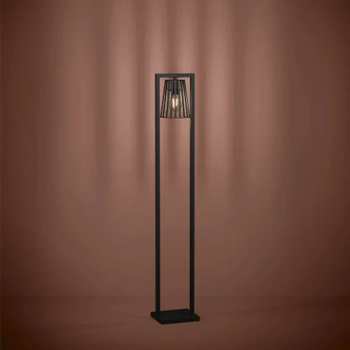 Торшер Bogota 390006 Eglo чёрный на 1 лампу, основание чёрное в стиле современный лофт фото 3