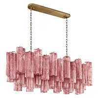 Люстра подвесная Мурано / Murano 10580/1000R Pink LOFT IT розовая на 11 ламп, основание бронзовое в стиле современный арт-деко Люстра подвесная Мурано / Murano 10580/1000R Pink LOFT IT розовая на 11 ламп, основание бронзовое в стиле современный арт-деко