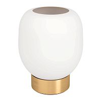 Настольная лампа Manzanares 900307 Eglo белая 1 лампа, основание золотое металл в стиле современный 