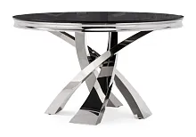 Стеклянный стол Komin 1 черный 15309 Woodville столешница чёрная из стекло