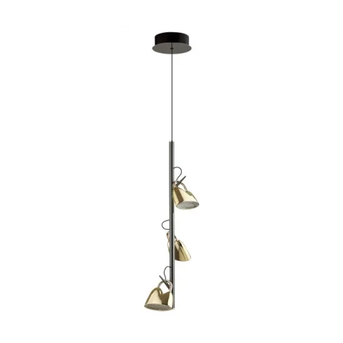 Светильник подвесной LED Malpa 5002/13L Odeon Light золотой на 1 лампу, основание чёрное в стиле современный 