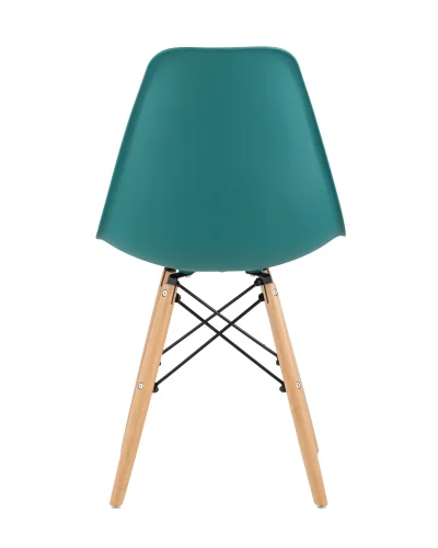 Стул EAMES, темно-бирюзовый, 4шт./уп. УТ000034755 Stool Group, голубой/пластик, ножки/дерево/коричневый, размеры - ****460*420 фото 5