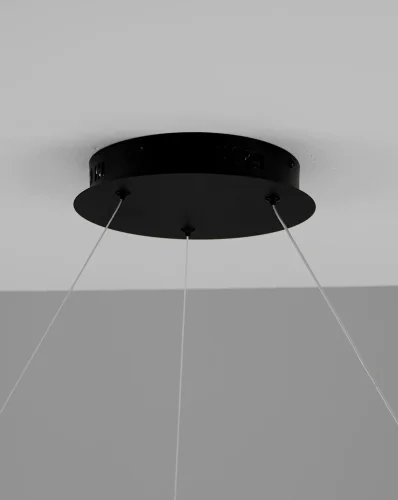 Люстра подвесная LED True V10687-PL Moderli белая на 1 лампа, основание чёрное в стиле минимализм хай-тек современный  фото 4