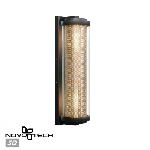 Настенный светильник Matrix 370968 Novotech уличный IP54 чёрный 2 лампы, плафон прозрачный в стиле современный E27 фото 5