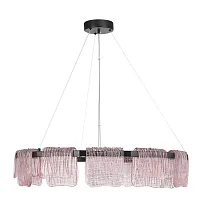 Люстра подвесная LED Voile SL6021.403.66 ST-Luce розовая на 1 лампу, основание чёрное в стиле современный 