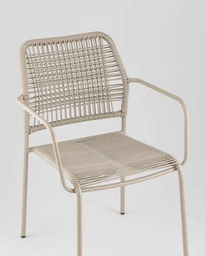 Стул Solaia, белый УТ000039920 Stool Group, белый/ротанг, ножки/металл/белый, размеры - *800**** фото 2