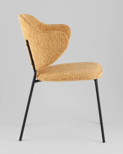 Стул Bellamy, букле охра УТ000040258 Stool Group, жёлтый/букле, ножки/металл/чёрный, размеры - *820**** фото 7