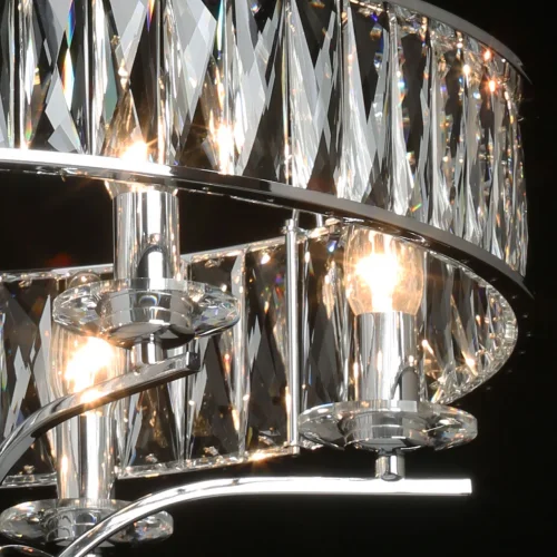 Люстра подвесная Джанетта 435011306 Chiaro прозрачная на 6 ламп, основание хром в стиле классический  фото 6