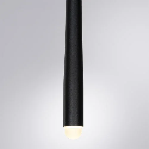 Светильник подвесной LED Frankie A2191SP-6BK Arte Lamp чёрный 1 лампа, основание чёрное в стиле минимализм хай-тек современный трубочки фото 2