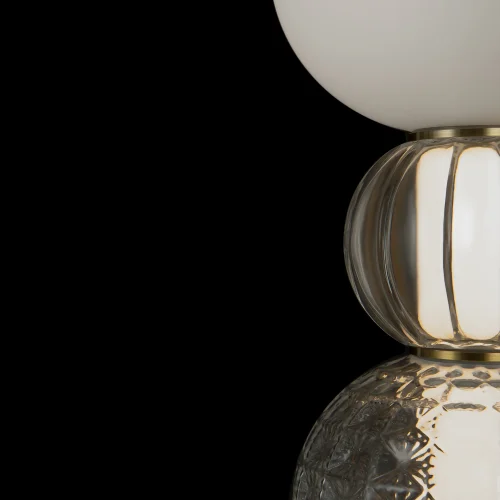 Настольная лампа LED Collar MOD301TL-L18G3K Maytoni белая 1 лампа, основание золотое металл в стиле современный  фото 3
