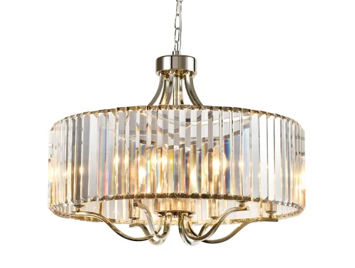 Люстра подвесная 12406/S Newport прозрачная на 6 ламп, основание никель в стиле классический современный американский  фото 2