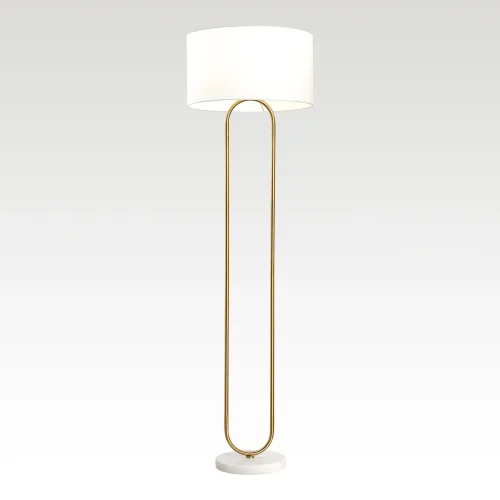 Торшер Hendry LSP-0665 Lussole  белый 1 лампа, основание матовое золото в стиле современный классический
