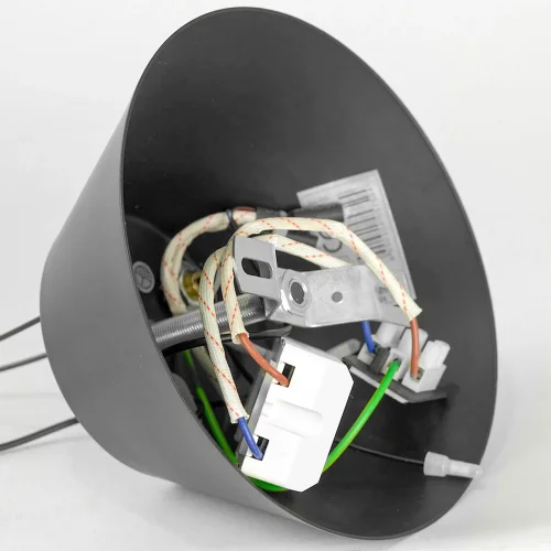 Люстра подвесная LED Hopkins LSP-7408 Lussole белая на 1 , основание чёрное в стиле современный хай-тек фото 7