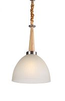 Светильник подвесной Natura 086.1 Lucia Tucci белый 1 лампа, основание коричневое хром бежевое в стиле современный 
