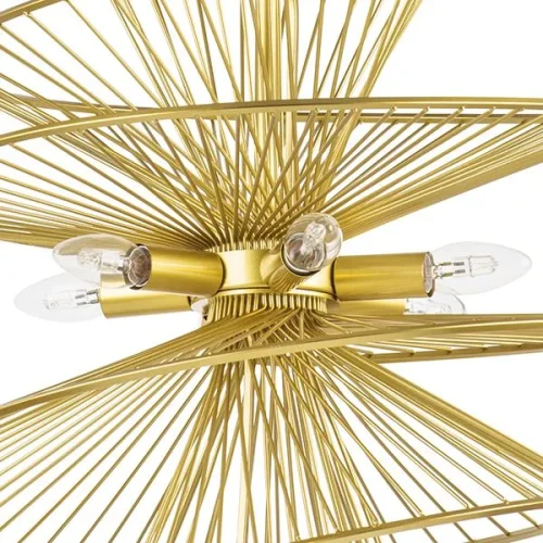 Люстра на штанге Zeta 728163 Lightstar золотая на 6 ламп, основание золотое в стиле современный арт-деко  фото 5