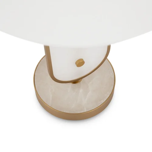 Настольная лампа Marmo MOD099TL-01G Maytoni белая 1 лампа, основание золотое камень металл в стиле арт-деко  фото 5