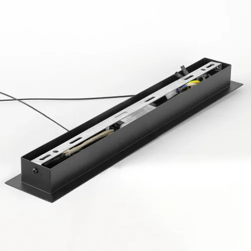 Светильник подвесной LED Hopkins LSP-7405 Lussole белый на 1 , основание чёрное в стиле современный хай-тек линейный фото 8
