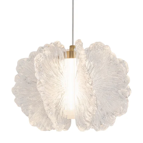 Светильник подвесной LED Flower FR5579PL-L8BS Freya прозрачный на 1 лампу, основание латунь в стиле современный фото 14 Светильник подвесной LED Flower FR5579PL-L8BS Freya прозрачный на 1 лампу, основание латунь в стиле современный фото 14