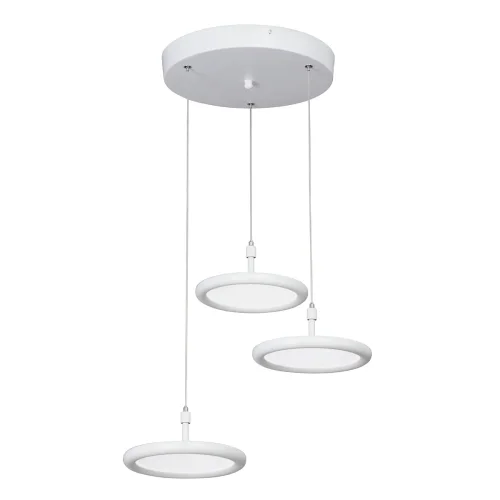 Светильник подвесной V4604-0/3S Vitaluce без плафона на 1 лампу, основание белое в стиле хай-тек каскад