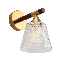 Бра Catania OML-67601-01 Omnilux прозрачный 1 лампа, основание бронзовое в стиле современный 