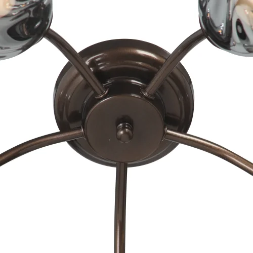 Люстра потолочная V4936-7/5PL Vitaluce серая чёрная на 5 ламп, основание бронзовое в стиле арт-деко фото 4 Люстра потолочная V4936-7/5PL Vitaluce серая чёрная на 5 ламп, основание бронзовое в стиле арт-деко фото 4