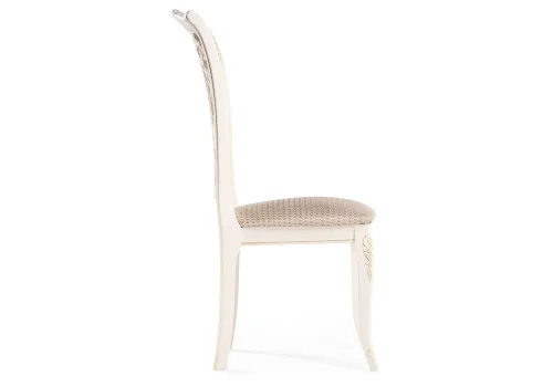 Деревянный стул Керия бежевый / слоновая кость 499600 Woodville, бежевый/ткань, ножки/дерево/слоновая кость, размеры - ****510*640 фото 3