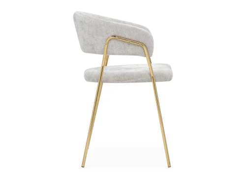 Стул на металлокаркасе Kamelia 1 light gray fabric / gold 15757 Woodville, серый/ткань, ножки/металл/золотой, размеры - ****600*520 фото 4