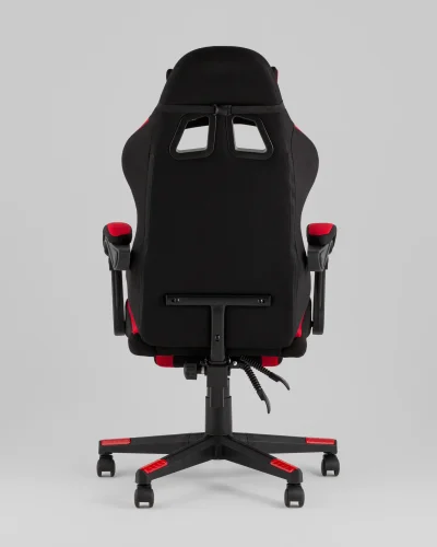Кресло спортивное TopChairs Prophet с оттоманкой, ткань, черно-красный УТ000039482 Stool Group, красный чёрный/текстиль, ножки/полимер/чёрный, размеры - 1250*1350***490*470 фото 7