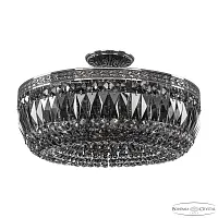 Люстра потолочная 19041/45IV NB R731 Bohemia Ivele Crystal чёрная на 6 ламп, основание никель в стиле классический sp
