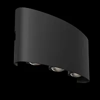 Настенный светильник Strato O417WL-L6B3K Maytoni уличный IP54 чёрный 1 лампа, плафон чёрный в стиле модерн LED